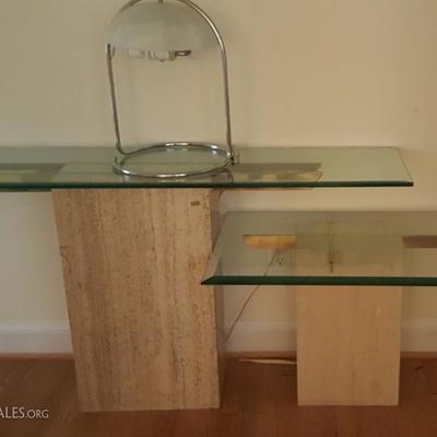 Glass topped Tables, different sizes