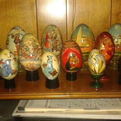 Very Special, unique, and beautiful Hand Painted Russian Eggs