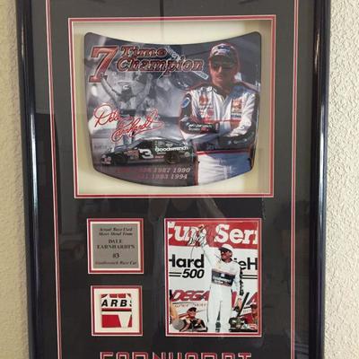 Dale Earnhardt Autographed Racing Shadow Box