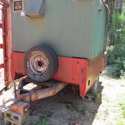 vintage Army generator container in trailer