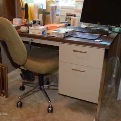metal desk and chair 