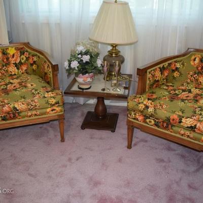 floral accent chairs 