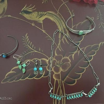 Sterling silver and turquoise jewelry