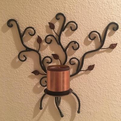 Candle holder wall decoration