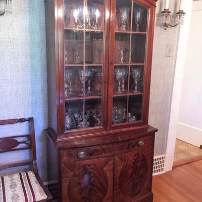 Matching china cabinet and Rosepoint crystal.