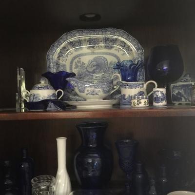 Blue glassware and flo blue 