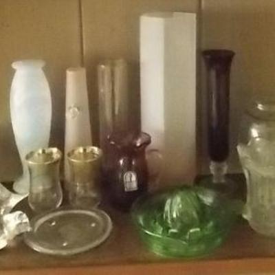 KCT026 Glass Vases, Vintage Juicer, Perfume Bottle, Votives
