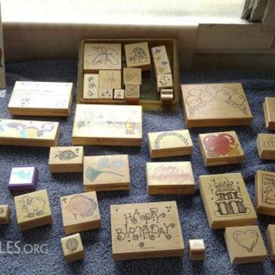 KCT041 Birthday, Fishes & Animal Rubber Stamps & More Lot #10
