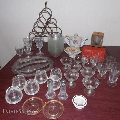 KCT063 Porcelain Bowl, Wine Rack, Lead Crystal, Glassware 
