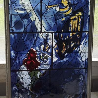 KCT005 Music by Marc Chagall Stained Glass Panel 
