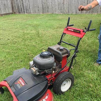 Craftsman 33 wide cut self-propelled mower... starts right up!
