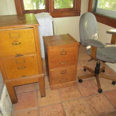 Antique Wood Filing Cabinets