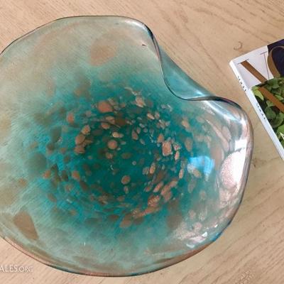 Murano glass low bowl