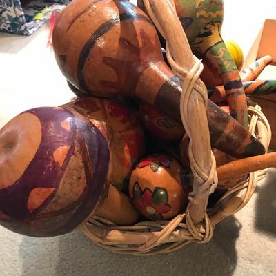 Hand painted gourds