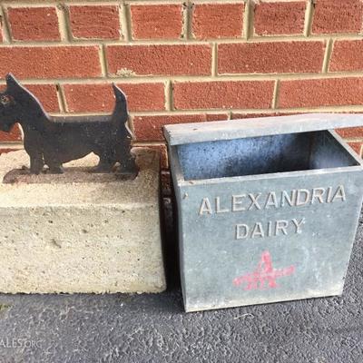 Alexandria Dairy Box and Terrier Shoe Scraper