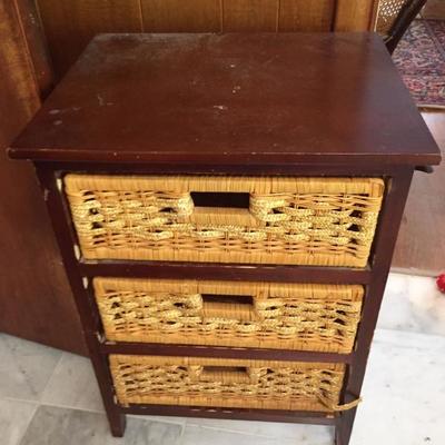 End Table with Basket Drawers