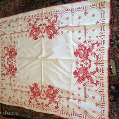 Dragon Cross-stitch Tablecloth