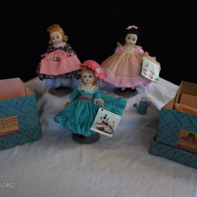 Vintage Madame Alexander Dolls: Three dolls featuring 