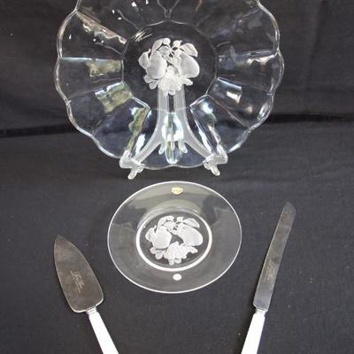 Crystal Serving Lot with Cake Servers: 13