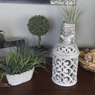 NLP014 More Home DÃ©cor - Mini Topiary, Vases, Fiber Bowl & More
