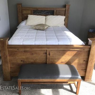 NLP001 Queen Serta Mattress, Wood Bed Frame, Bedding & More
