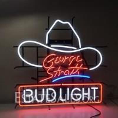 George Strait Neon Bud Light Sign 