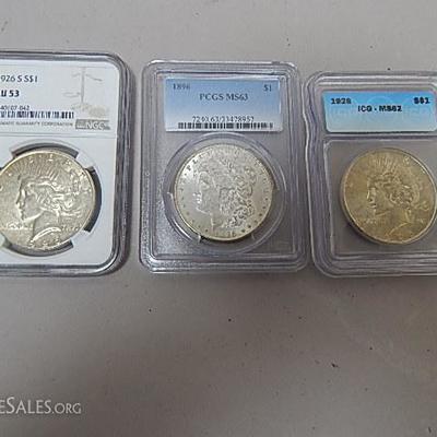 Graded Silver Dollars Lots
