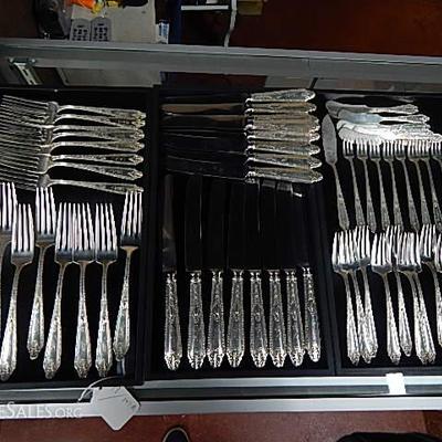 Sterling silver flatware set