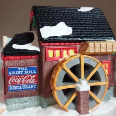 Skip Snack Bar and the Grist Mill Restaurant (lighted).
