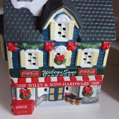 Lot of Coca-Cola Village - Wiley and Sons Hardware and Chowder House (lighted)
