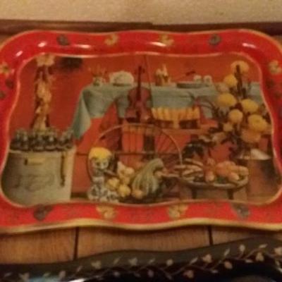 Four (4) Vintage MCM Coca-Cola serving trays.