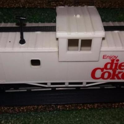 HO Scale Train Express Ltd. Coca-Cola passenger engine, additional engine car, two (2) Express Ltd. 