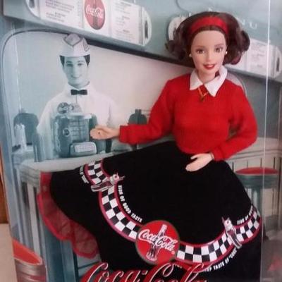 Collector edition Coca-Cola Soda Fountain Barbie (NIB).