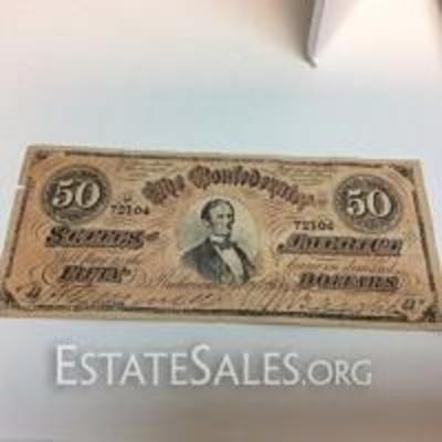 Confederate Fifty Dollar Bill