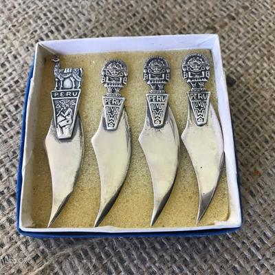 Miniature seafood knives sterling