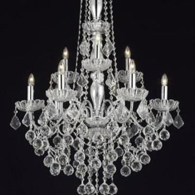 $587.00 - ROCOCO STYLE CRYSTAL CHANDELIER, FREE SHIPPING (USA ONLY) ON THIS ITEM, FEATURES 9 LIGHTS