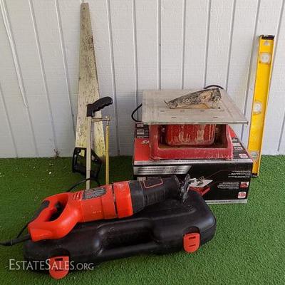 MIT138 Reprocating Saw, Wet Tile Saw, Hand Saw, More

