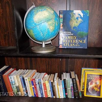 MIT009 Globe, Books, National Geographic Magazines & More
