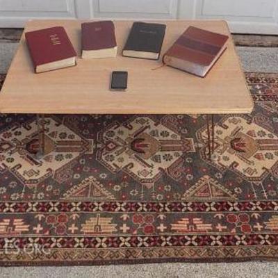 MIT148 Small Folding Table, Area Rug, iPod & Bibles
