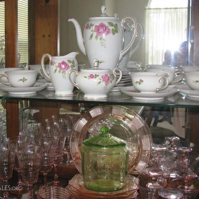 Rosenthal tea set and crystal