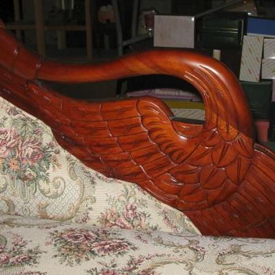 Beautiful carved back on settee