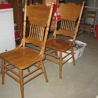 pressed back chairs  2