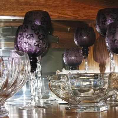 beautiful purple glassware