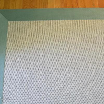 Stark rug with matching velvet trim, approximately 25'5