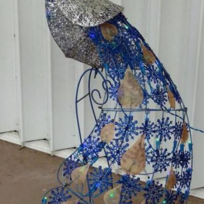 Large Lighted Peacock