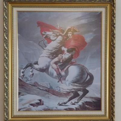 Nepoleon Bonaparte at Mont St. Bernard Pass by Jaques Louis David