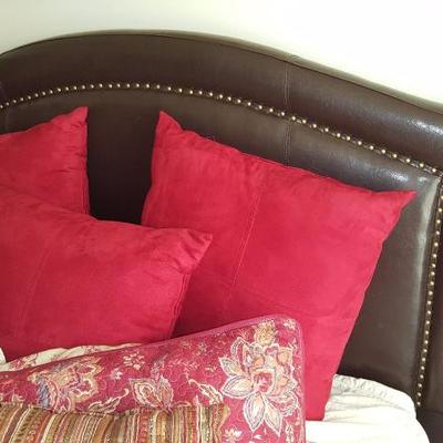 Leather headboard full size bed
