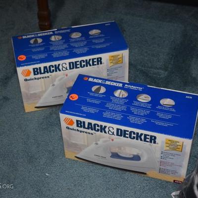 black and decker irons in boxes 