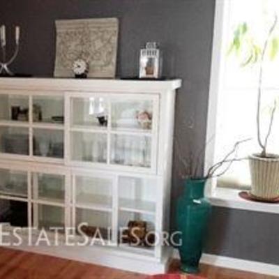 Dining Room Cabinet with Sliding Doors measures 58