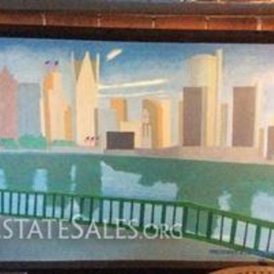 Detroit Skyline Artwork